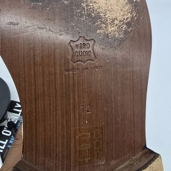 Emilio Franco Shoe Men's 12 Italian Calfskin Gator Print Exotic Oxfords - Picture 11 of 11